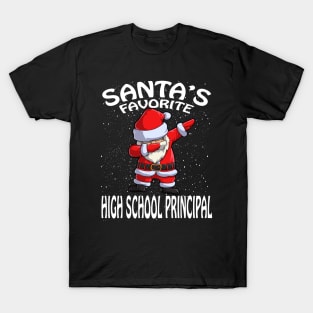 Santas Favorite High School Principal Christmas T-Shirt